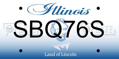 SBQ76S Illinois License Plate