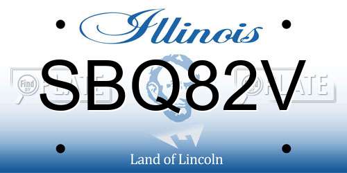 SBQ82V Illinois License Plate