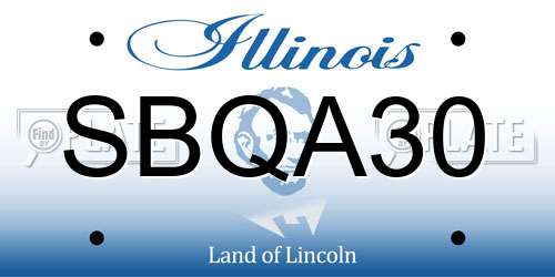 SBQA30 Illinois License Plate