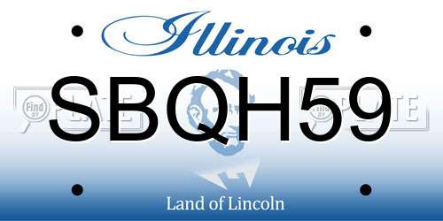 SBQH59 Illinois License Plate