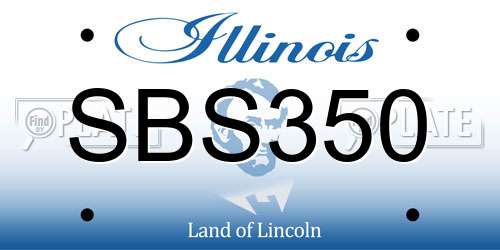 SBS350 Illinois License Plate