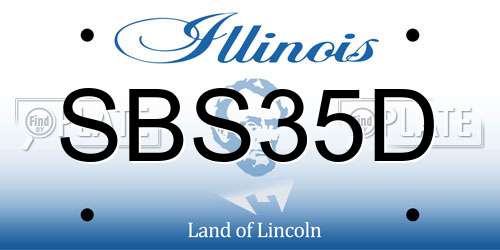 SBS35D Illinois License Plate
