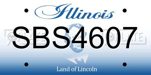 SBS4607 Illinois License Plate