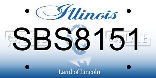 SBS8151 Illinois License Plate