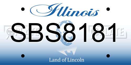 SBS8181 Illinois License Plate
