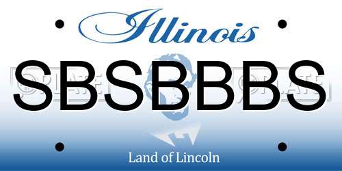 SBSBBBS Illinois License Plate