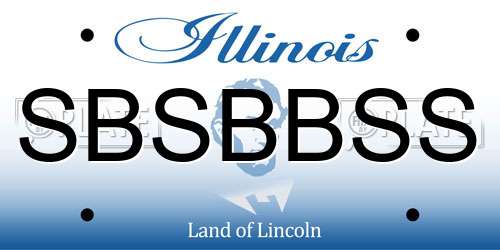 SBSBBSS Illinois License Plate