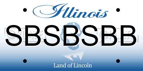 SBSBSBB Illinois License Plate