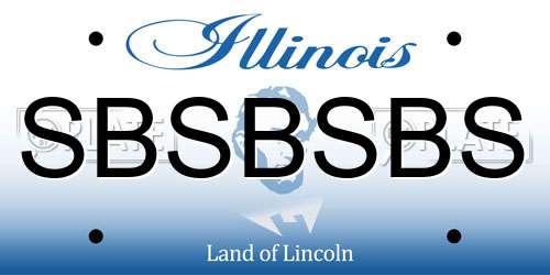 SBSBSBS Illinois License Plate