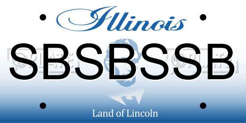 SBSBSSB Illinois License Plate