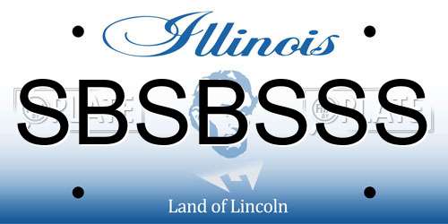 SBSBSSS Illinois License Plate