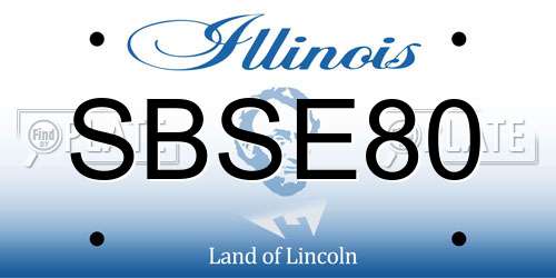 SBSE80 Illinois License Plate