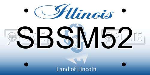 SBSM52 Illinois License Plate