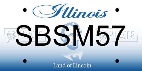 SBSM57 Illinois License Plate