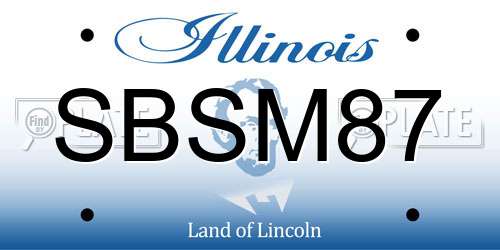 SBSM87 Illinois License Plate