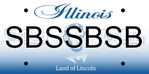 SBSSBSB Illinois License Plate