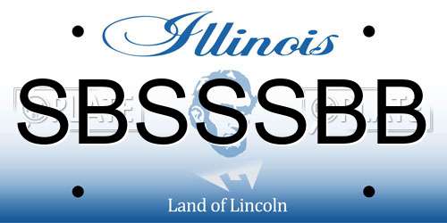 SBSSSBB Illinois License Plate