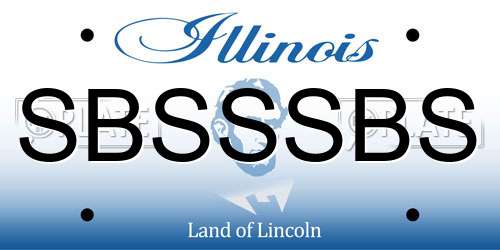SBSSSBS Illinois License Plate