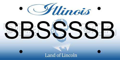 SBSSSSB Illinois License Plate