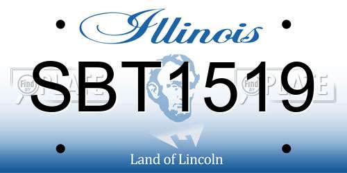 SBT1519 Illinois License Plate