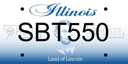 SBT550 Illinois License Plate