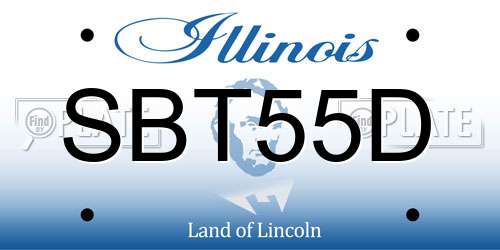 SBT55D Illinois License Plate