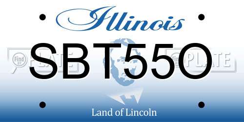 SBT55O Illinois License Plate