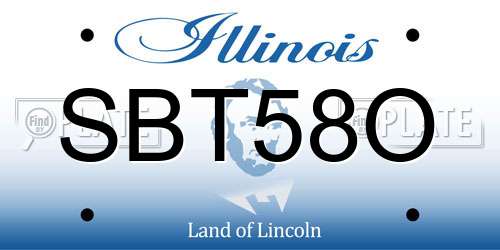 SBT58O Illinois License Plate