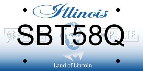 SBT58Q Illinois License Plate