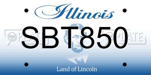 SBT850 Illinois License Plate