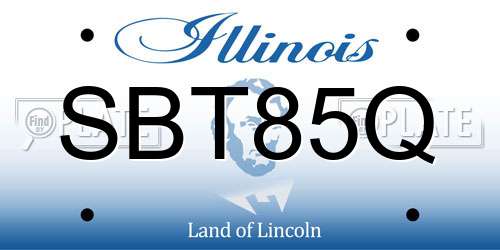 SBT85Q Illinois License Plate