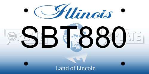 SBT880 Illinois License Plate