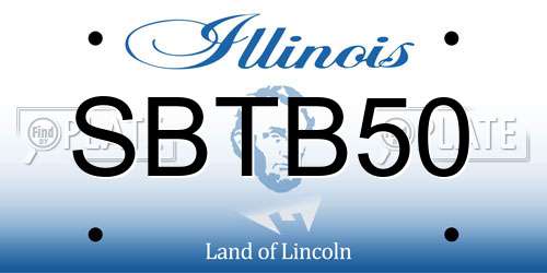 SBTB50 Illinois License Plate