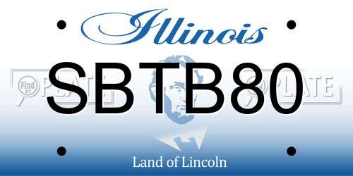 SBTB80 Illinois License Plate