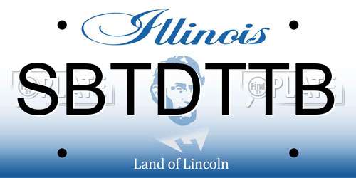 SBTDTTB Illinois License Plate