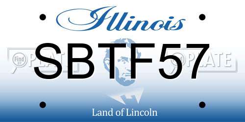 SBTF57 Illinois License Plate