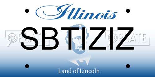 SBTIZIZ Illinois License Plate
