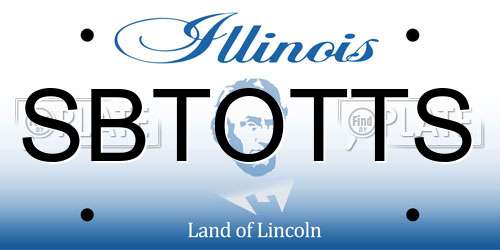 SBTOTTS Illinois License Plate
