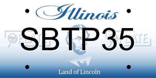 SBTP35 Illinois License Plate
