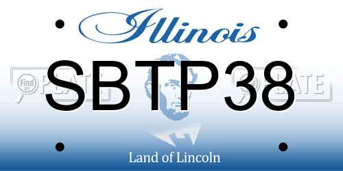 SBTP38 Illinois License Plate