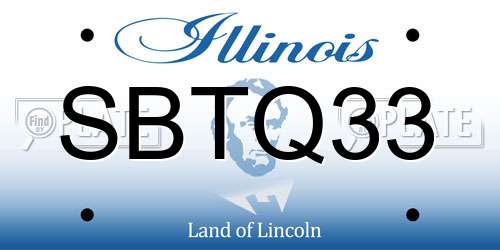 SBTQ33 Illinois License Plate