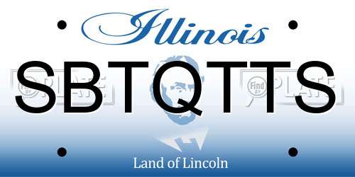 SBTQTTS Illinois License Plate