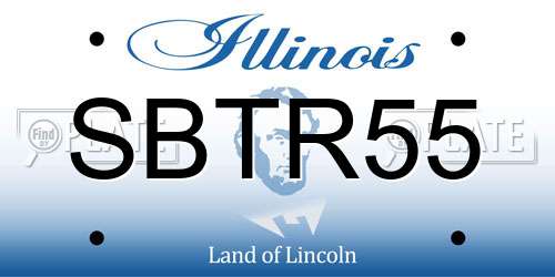 SBTR55 Illinois License Plate