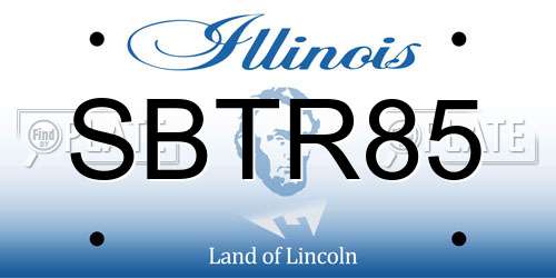 SBTR85 Illinois License Plate