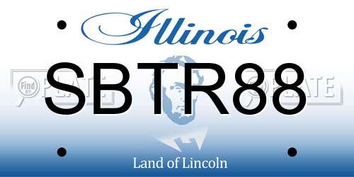 SBTR88 Illinois License Plate