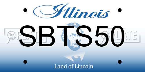 SBTS50 Illinois License Plate