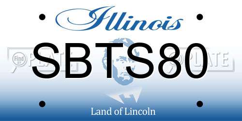 SBTS80 Illinois License Plate