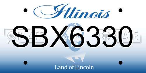 SBX6330 Illinois License Plate