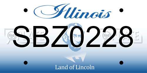 SBZ0228 Illinois License Plate