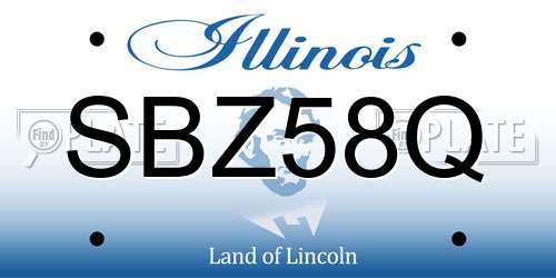 SBZ58Q Illinois License Plate